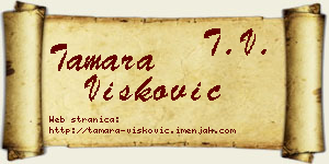 Tamara Višković vizit kartica